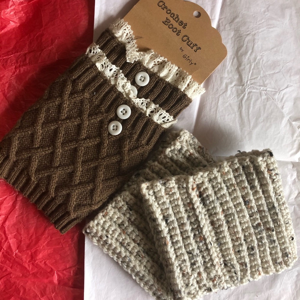 Crochet boot cuffs
